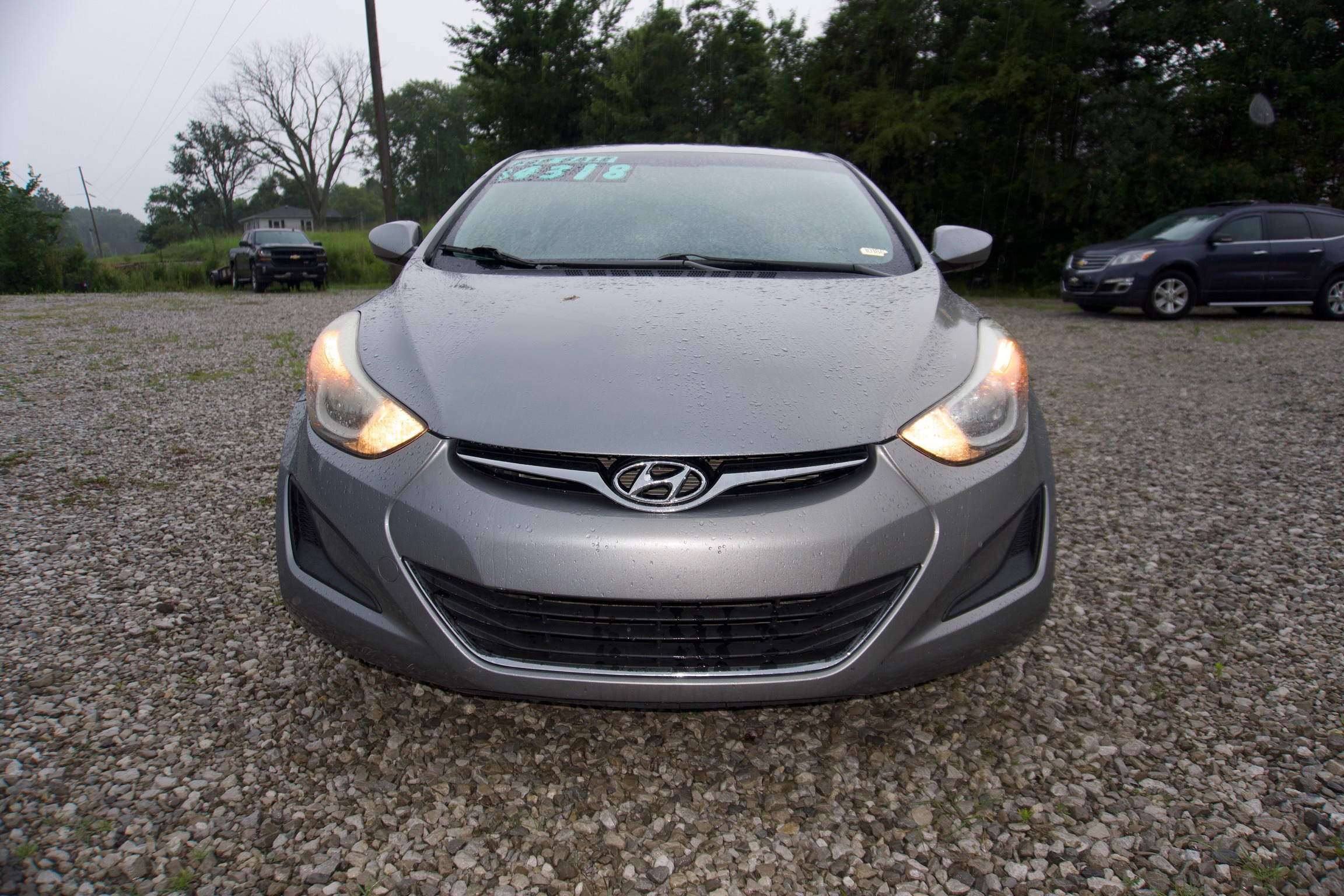 Silver Hyundai Elantra, side profile