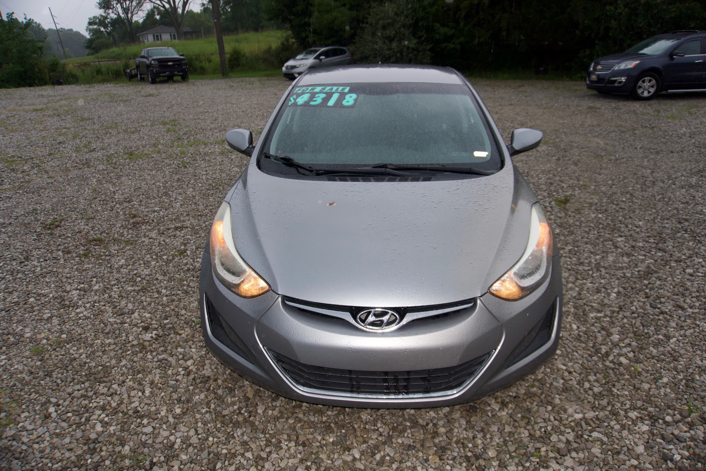 Silver Hyundai Elantra, side profile
